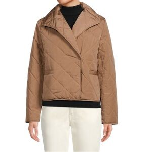 Tan Quilted Wrap Jacket Large